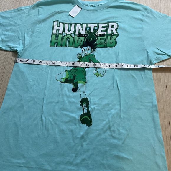 Hunter X Hunter Mens T-Shirt - Gon Jumping Attack Under Logo Mint Green XL New - Picture 2 of 5
